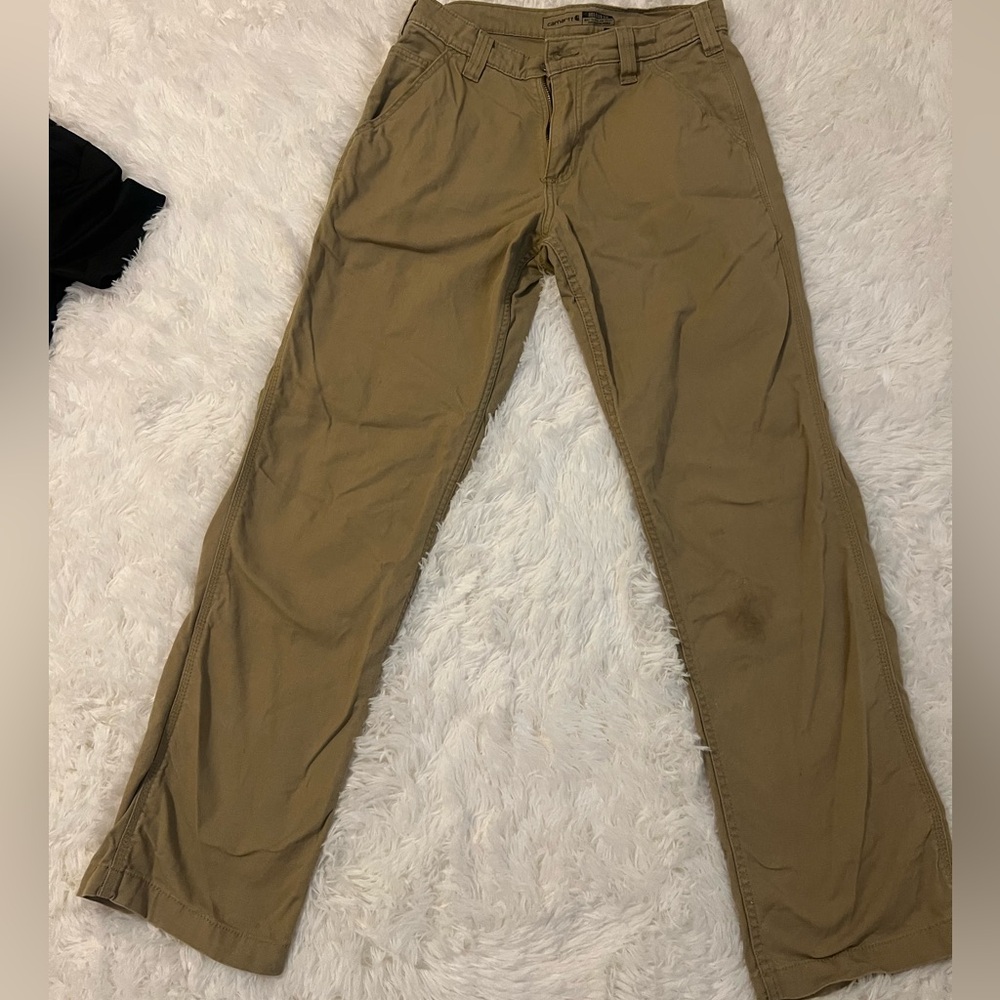 Carhartt men’s relaxed fit pants 30 by 32 tan